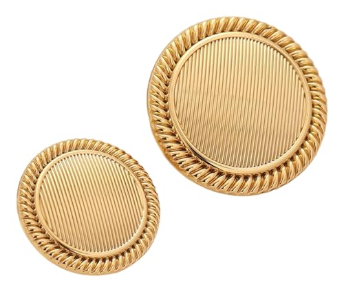10 Stück Knöpfe, gestreifte Metallknöpfe für Mäntel, Pullover und Bastelarbeiten, Farbe 1-10 Stück, 23mm von Mtjujuswo