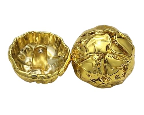 10 Stück Knöpfe, goldener Metallknopf mit unregelmäßigen Falten für Mäntel und Anzüge, Farbe 1-10 Stück, 22,5mm 10 Stück Knöpfe, goldener Metallknopf mit unregelmäßigen Falten für Mäntel und Anzüge, Farbe 1-10 Stück, 22,5mm von Mtjujuswo