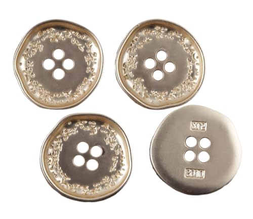 10 Stück Knöpfe, goldfarbene Lorbeer-Metallknöpfe für Mäntel und Bastelarbeiten, Farbe 1-10 Stück, 25mm 10 Stück Knöpfe, goldfarbene Lorbeer-Metallknöpfe für Mäntel und Bastelarbeiten, Farbe 1-10 Stück, 25mm von Mtjujuswo