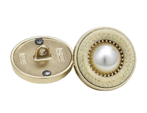 10 Stück Knöpfe, rund, Samt, Perlen, Metallknöpfe für Mäntel und Pullover, Farbe 2-10 Stück, 17,5mm 10 Stück Knöpfe, rund, Samt, Perlen, Metallknöpfe für Mäntel und Pullover, Farbe 2-10 Stück, 17,5mm von Mtjujuswo