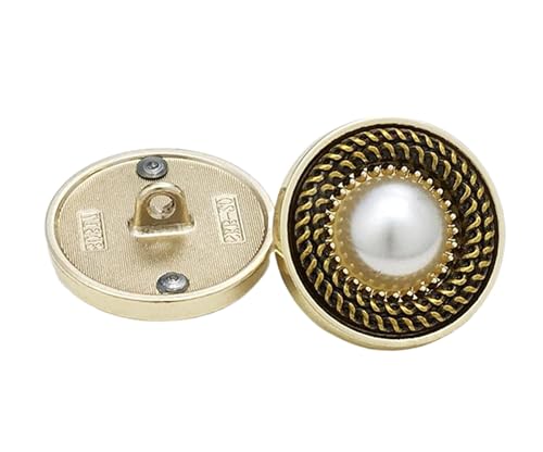 10 Stück Knöpfe, rund, Samt, Perlen, Metallknöpfe für Mäntel und Pullover, Farbe 3-10 Stück, 25mm von Mtjujuswo