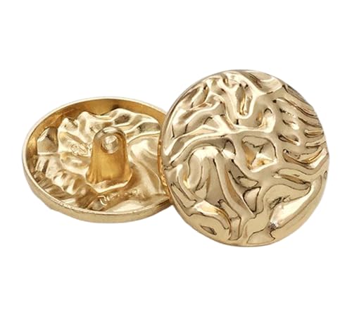 10 Stück Knöpfe, runder Metallknopf mit strukturierter Oberfläche für Mäntel und Anzüge, Farbe 1-10 Stück, 17,5mm von Mtjujuswo