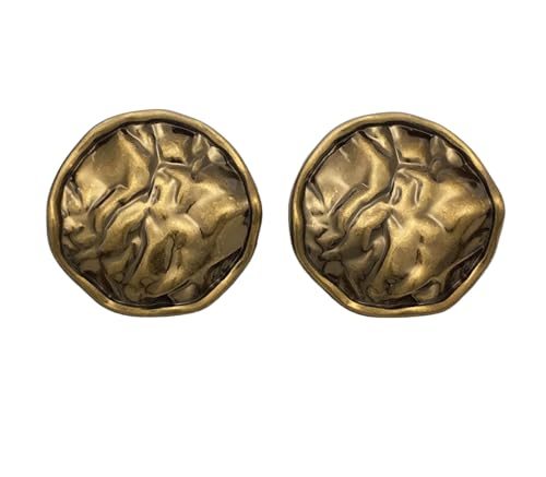 10 Stück Knöpfe Antik Gold Plissee Unregelmäßige Metall Strukturierte Knöpfe Mantel Wollmantel, Farbe 3-10 Stück, 15mm von Mtjujuswo
