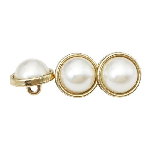 10 Stück Knöpfe Gold Perlmuttknopf für Pullover und Mäntel, Farbe 3-10 Stück, 12mm von Mtjujuswo