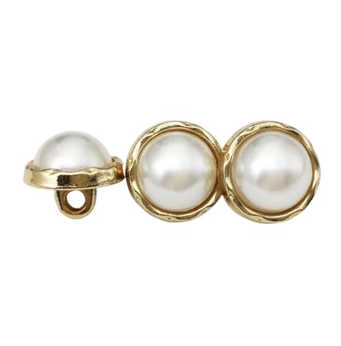 10 Stück Knöpfe Gold Perlmuttknopf für Pullover und Mäntel, Farbe 7-10 Stück, 12mm von Mtjujuswo