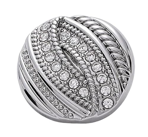 10 Stück Knöpfe Goldfarbene Metallknöpfe mit Strass-Detail für Mäntel und Anzüge, Farbe 2-10 Stück, 18mm von Mtjujuswo