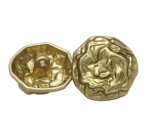 10 Stück Knöpfe Metall Unregelmäßig Matt Konvex Mantelknöpfe, Farbe 1-10 Stück, 20mm von Mtjujuswo