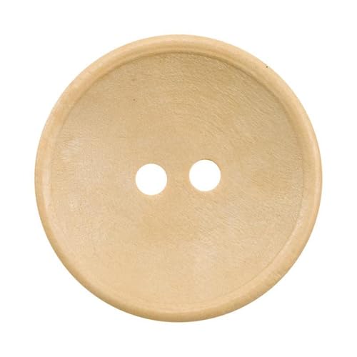 10 Stück Knöpfe Naturholzfarbe Schüsselförmige 2-Loch Holzknöpfe 10mm-30mm, Farbe 1-10 Stück, 18mm von Mtjujuswo