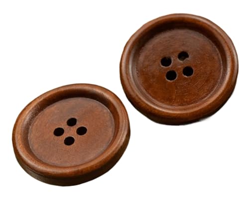 10 Stück Knöpfe Naturholzknöpfe für Pullover und Mäntel, Farbe 2-10 Stück, 15mm von Mtjujuswo