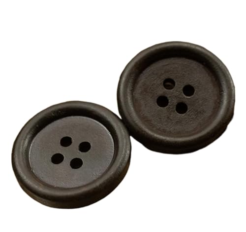 10 Stück Knöpfe Naturholzknöpfe für Pullover und Mäntel, Farbe 3-10 Stück, 23mm von Mtjujuswo