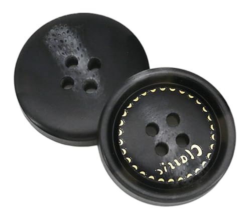 10 Stück Knöpfe Schwarz und Kaffee gemusterte Harzknöpfe für Mäntel und Anzüge, Farbe 1-10 Stück, 25mm von Mtjujuswo