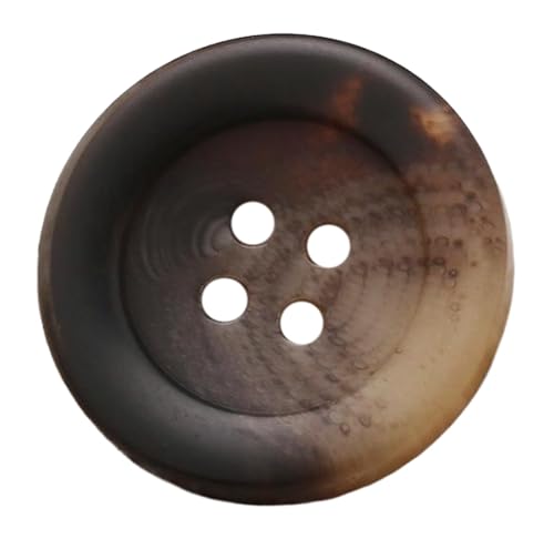 10 Stück Knöpfe Schwarz und Kaffee gemusterte Harzknöpfe für Mäntel und Anzüge, Farbe 17-10 Stück, 25mm von Mtjujuswo