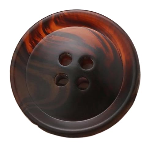 10 Stück Knöpfe Schwarz und Kaffee gemusterte Harzknöpfe für Mäntel und Anzüge, Farbe 23-10 Stück, 25mm von Mtjujuswo