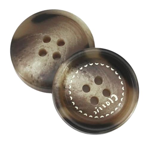 10 Stück Knöpfe Schwarz und Kaffee gemusterte Harzknöpfe für Mäntel und Anzüge, Farbe 3-10 Stück, 28mm von Mtjujuswo
