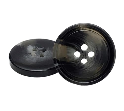10 Stück Knöpfe Schwarze Vierloch-Harzknöpfe für Mäntel und Pullover, Farbe 1-10 Stück, 15mm 10 Stück Knöpfe Schwarze Vierloch-Harzknöpfe für Mäntel und Pullover, Farbe 1-10 Stück, 15mm von Mtjujuswo