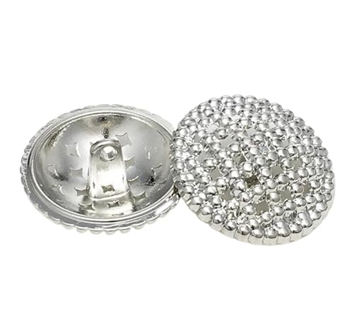 10 Stück Knöpfe Silber Metallknöpfe für Bekleidung, Farbe 4-10 Stück, 17,5mm von Mtjujuswo