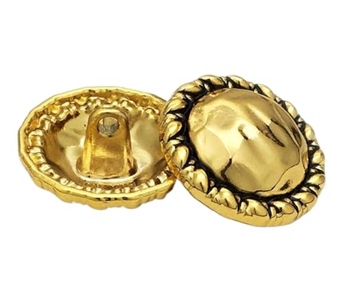10 Stück Knöpfe Silberfarbener Metallknopf mit gedrehter Kante für Mäntel und Anzüge, Farbe 2-10 Stück, 20mm von Mtjujuswo