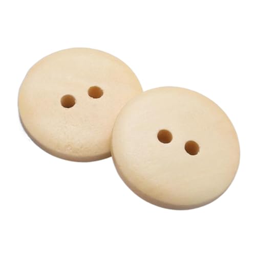 10 Stück Knöpfe aus Holz, rund, mit zwei Löchern, zum Selbernähen, Farbe 1-10 Stück, 23mm von Mtjujuswo