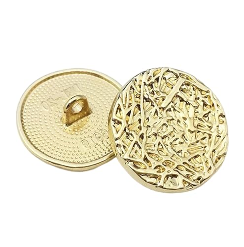 10 Stück Knöpfe goldfarbene Metallknöpfe für Mäntel und Blazer, Farbe 2-10 Stück, 20mm von Mtjujuswo