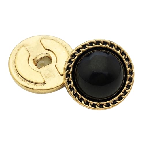 10 Stück goldfarbene Knöpfe mit Perlendetail für Mäntel und Kunsthandwerk, Farbe 6-10 Stück, 28mm von Mtjujuswo