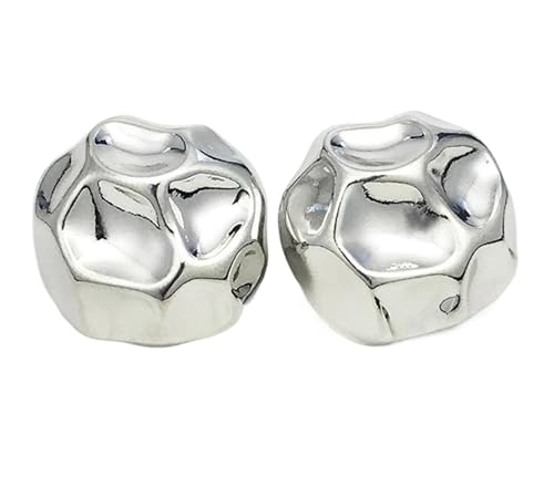 10 Stück unregelmäßige Knöpfe, konkave und konvexe Metallknöpfe, Farbe 2-10 Stück, 22,5mm von Mtjujuswo