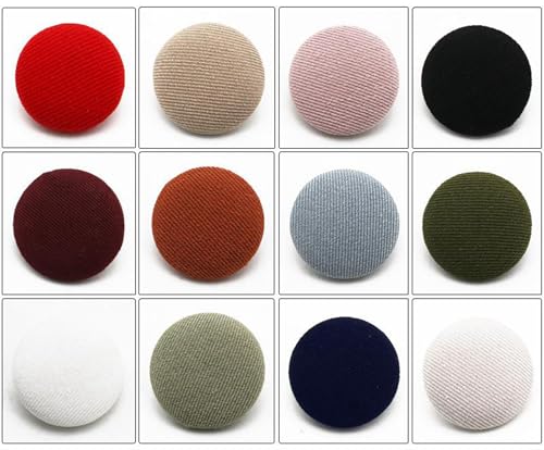 Knöpfe, bunte Stoffknöpfe für Mäntel und Bastelarbeiten, 10 Stück, Farbe 11-10 Stück, 30mm Knöpfe, bunte Stoffknöpfe für Mäntel und Bastelarbeiten, 10 Stück, Farbe 11-10 Stück, 30mm von Mtjujuswo