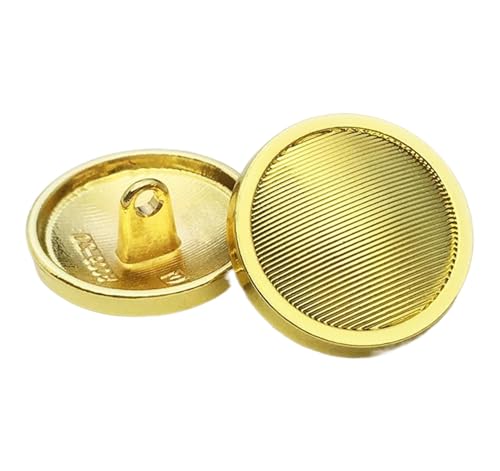 Knöpfe, runde Metallknöpfe mit goldenen Streifen, für Mäntel, Pullover und Bastelarbeiten, 10 Stück, Farbe 1-10 Stück, 20mm Knöpfe, runde Metallknöpfe mit goldenen Streifen, für Mäntel, Pullover und Bastelarbeiten, 10 Stück, Farbe 1-10 Stück, 20mm von Mtjujuswo