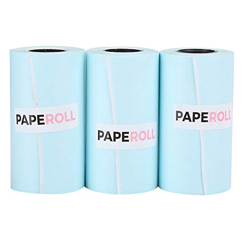 Mtlavish 3pcs Aufkleber Thermalpapier für Peripage -Drucker Langable wasserdichte Anti -Reibung Antiöl 56 mm Gelb ideal zum direkten Druck (Light Blue) von Mtlavishness