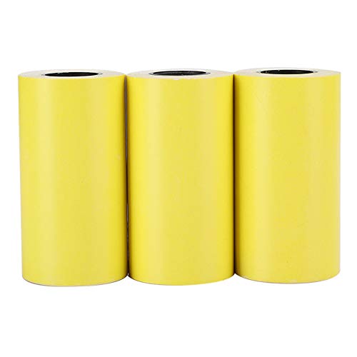 Mtlavish 3pcs Aufkleber Thermalpapier für Peripage -Drucker Langable wasserdichte Anti -Reibung Antiöl 56 mm Gelb ideal zum direkten Druck (Yellow) von Mtlavishness
