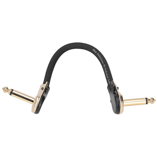 Mtlavish Guitar Patch Cable Premium Premium High Fidelity Rauschen Reduktion Anti -Jamming rechtwinkel Flaches Ende für Gitarrenffekt -Pedalverbindung mit 5 9 Länge von Mtlavishness