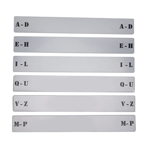 Mtlavish -Rekordalbum Alphabet Dividers Acryl 37. 0 × 5. 0 × 2. GKR34B -Datensatz -Dividerkarte AZ Horizontale Etikett -Rekord -Bilanz -Bilanz -Karteikarte für von Mtlavishness