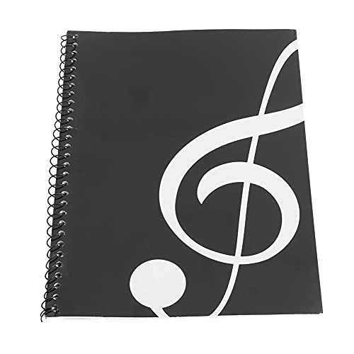 Mtlavish musikalisches Notationspersonal Notizbuchpapier für angenehme Schreiben Erlebnis ideal für Songautoren und Amateure, die Musik -Score mit 50 Seiten und 4 einzigartigen (Schwarzer Notizmuster) von Mtlavishness