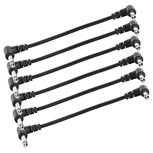 Mtlavishness Guitar Effect Pedal Cables 6PCS High Fidelity Signal Oxygen Copper Core Right Angle Elbow Design 635mm Connector 6in Length For Pedalboard Setups Mtlavishness Guitar Effect Pedal Cables 6PCS High Fidelity Signal Oxygen Copper Core Right Angle Elbow Design 635mm Connector 6in Length For Pedalboard Setups von Mtlavishness
