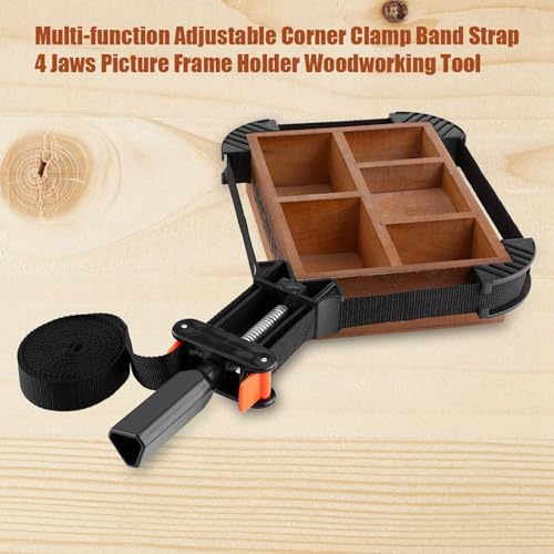 Mtlavishness Multi Function Eck klemme Band Gurt Vielseitiges Vier Kiefer Design Ideal für Holz bearbeitung und Bilderrahmen Montage Hochwertiges Nylon ABS Material Gesamtlänge von Mtlavishness