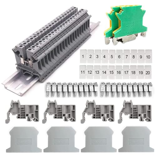 Mtlhbcg Reihenklemmen Hutschiene:Hutschienen Klemmen, UK 2,5 Durchgangsklemme,DIN Schienenanschlussblock Kit,Schnellverdrahtung Elektrischer Anschlussblock für Automatisierungsprojekte, DIY Projekte Mtlhbcg Reihenklemmen Hutschiene:Hutschienen Klemmen, UK 2,5 Durchgangsklemme,DIN Schienenanschlussblock Kit,Schnellverdrahtung Elektrischer Anschlussblock für Automatisierungsprojekte, DIY Projekte von Mtlhbcg