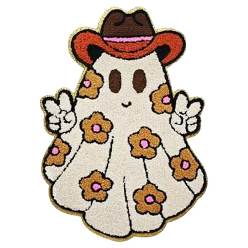 1 x Halloween-Geister-Aufnäher zum Aufbügeln, braune Blume, Herbst-Flicken, lustige Chenille-Stickerei, Halloween-Dekoration für Hüte, Jacken, Kleidung, T-Shirts, Rucksäcke, DIY-Zubehör 1 x Halloween-Geister-Aufnäher zum Aufbügeln, braune Blume, Herbst-Flicken, lustige Chenille-Stickerei, Halloween-Dekoration für Hüte, Jacken, Kleidung, T-Shirts, Rucksäcke, DIY-Zubehör von Mtruil
