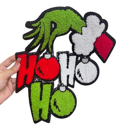 1 x Weihnachts-Aufnäher zum Aufbügeln oder Aufbügeln, lustig, grünes Monster, Stickerei-Flicken für Kleidung, Rucksäcke, Hüte, Jeans, Taschen, ästhetisch, bestickt, DIY 1 x Weihnachts-Aufnäher zum Aufbügeln oder Aufbügeln, lustig, grünes Monster, Stickerei-Flicken für Kleidung, Rucksäcke, Hüte, Jeans, Taschen, ästhetisch, bestickt, DIY von Mtruil