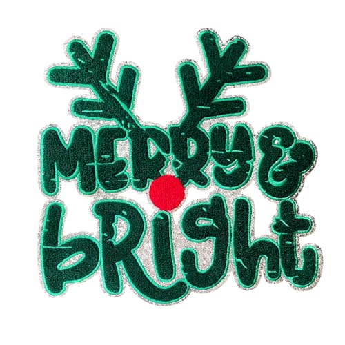 1 x Weihnachts-Bügelbild, bestickt, grünes Geweih, für Kleidung, Jeans, Stoff, Hut, DIY, Aufnähen, Applikation, lustig, zum Aufbügeln für Rucksäcke 1 x Weihnachts-Bügelbild, bestickt, grünes Geweih, für Kleidung, Jeans, Stoff, Hut, DIY, Aufnähen, Applikation, lustig, zum Aufbügeln für Rucksäcke von Mtruil