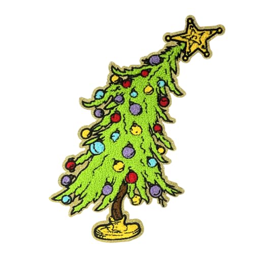 1 x Weihnachts-Bügelbild mit Weihnachtsbaum, zum Aufbügeln für Kleidung, Jeans, Stoff, Rucksäcke, Hüte, DIY, ästhetische bestickte Applikation, zum Aufbügeln für Jungen und Mädchen 1 x Weihnachts-Bügelbild mit Weihnachtsbaum, zum Aufbügeln für Kleidung, Jeans, Stoff, Rucksäcke, Hüte, DIY, ästhetische bestickte Applikation, zum Aufbügeln für Jungen und Mädchen von Mtruil