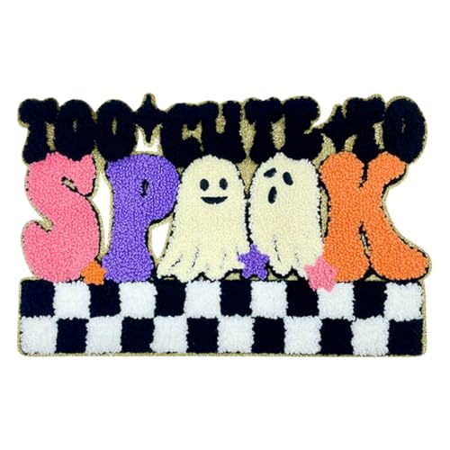 Halloween-Aufnäher zum Aufbügeln, Spook-Spinne, niedlicher Geist, zum Aufbügeln, Halloween-Dekoration, Bastelzubehör für alle Stoffe, Lederstoff, Applikation für Kleidung, Kostüme, zum Aufnähen oder Halloween-Aufnäher zum Aufbügeln, Spook-Spinne, niedlicher Geist, zum Aufbügeln, Halloween-Dekoration, Bastelzubehör für alle Stoffe, Lederstoff, Applikation für Kleidung, Kostüme, zum Aufnähen oder von Mtruil