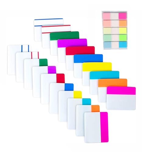 1 Set ästhetische Index-Tabs, leicht zu schreiben, einfache Seitenmarkierungen, bunte Buchregister, Datei-Tabs für Seiten, Notizbücher 1 Set ästhetische Index-Tabs, leicht zu schreiben, einfache Seitenmarkierungen, bunte Buchregister, Datei-Tabs für Seiten, Notizbücher von Mtucegi