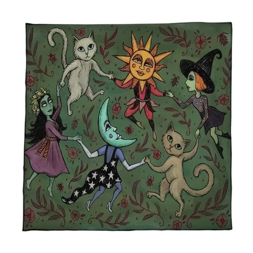 Elegante Velvets Tischdeckel Portables Wahrscheinlichkeitsmatten Mit Mystischen Kunstwerken Für Spirituelle Meditationen Und Home Decoration Fade Resistant Tarots Matten von Mtucegi