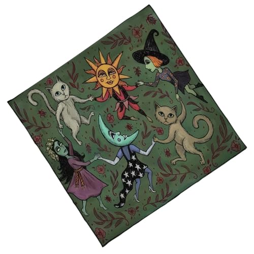 Elegante Velvets Tischdeckel Portables Wahrscheinlichkeitsmatten Mit Mystischen Kunstwerken Für Spirituelle Meditationen Und Home Decoration Fade Resistant Tarots Matten von Mtucegi