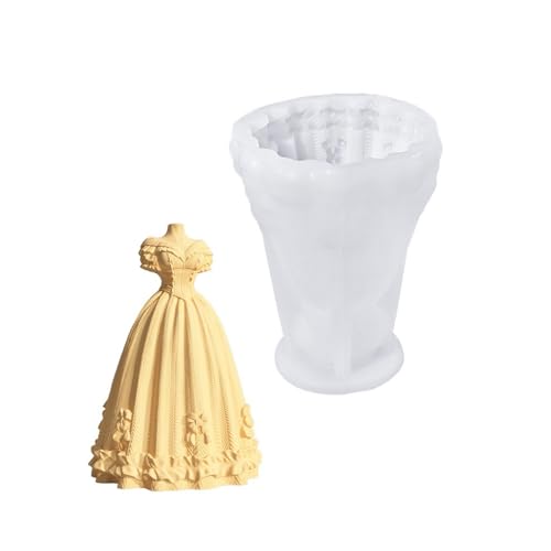 Hohe Genauigkeit 3D Spitzen Brautkleid Silikonform Zum Herstellen Von Hochzeitskleider Kerze Ideal Für Handgefertigte Geschenke Und Dekore Hohe Genauigkeit 3D Spitzen Brautkleid Silikonform Zum Herstellen Von Hochzeitskleider Kerze Ideal Für Handgefertigte Geschenke Und Dekore von Mtucegi