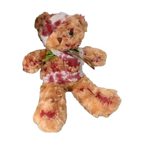 Mtucegi Horror Inspirierte Verletzte Kleine Bären Weiche Plüsch Figur Realistisch Perfekt Für Erwachsene Und Kinder Halloween Kollektionen Kostümzubehör von Mtucegi