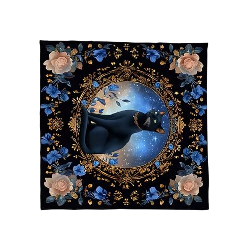 Mtucegi Katzen Blumenmuster Astrologie Tischdecke Tarots Gottesdienste Altäre Stoff Gottesbrettspiel Accessor von Mtucegi