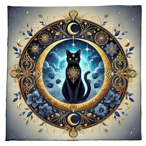 Mtucegi Katzen Blumenmuster Astrologie Tischdecke Tarots Gottesdienste Altäre Stoff Gottesbrettspiel Accessor von Mtucegi