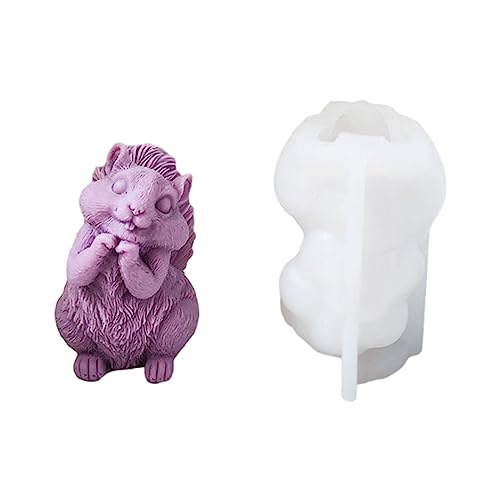 Niedliche Eichhörnchen Kerze Silikonform Epoxy Gips Harzform Home Handcrafts Ornament Für Schmuckverarbeitung & Projektform Für Kerzenherstellung von Mtucegi