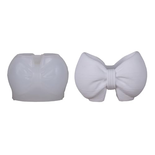 Silikon Bowknot Pflanzerform Mit Glattem Ende Detailliertes Design Für Harzzementhandwerkshandwerk Home Dekoration Geschenke Flexible Silikonformen Für Handwerk von Mtucegi