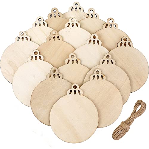 20 Stück Weihnachten Holzkugeln Runde Holzscheiben Holzscheibe Hängende Ornamente Kugeln für DIY Handwerk Weihnachtsbaum Dekoration 20 Stück Weihnachten Holzkugeln Runde Holzscheiben Holzscheibe Hängende Ornamente Kugeln für DIY Handwerk Weihnachtsbaum Dekoration von Mu Mianhua